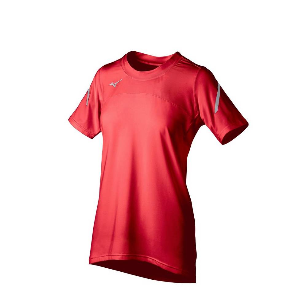 Mizuno Techno VII Short Sleeve Női Mezek Piros CKS375214